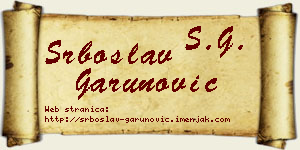Srboslav Garunović vizit kartica